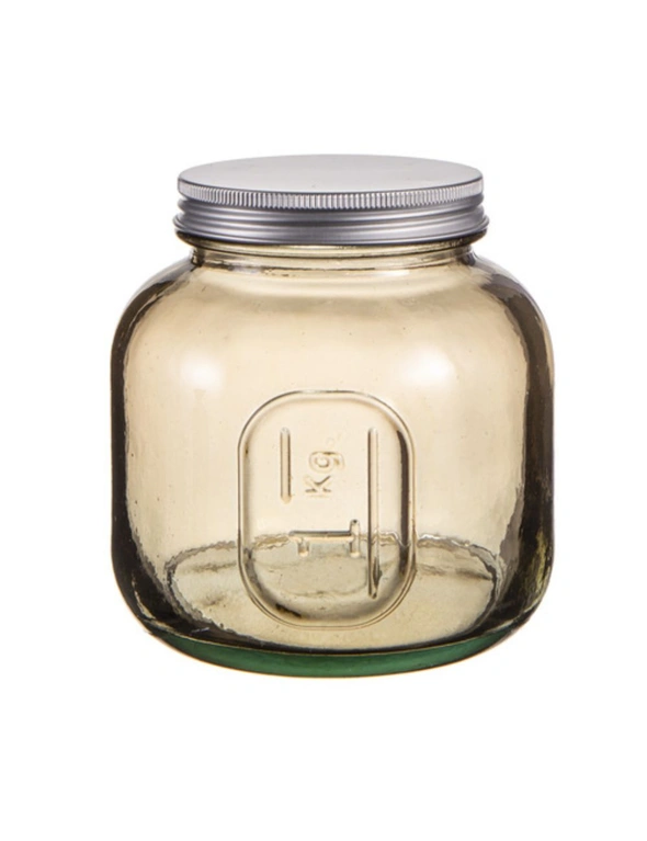 Ladelle Eco Recycled Rustico Glass 1000ml Storage Jar Bottle Container w/Lid SMK, hi-res image number null
