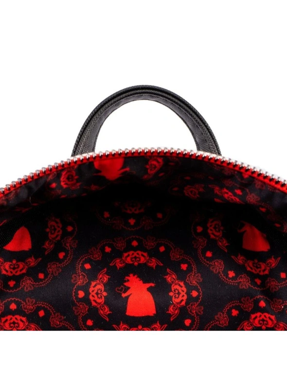 Alice in Wonderland 30cm Queen of Hearts Mini Backpack Faux Leather Adjustable, hi-res image number null
