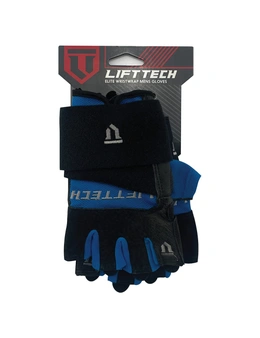 Lifttech Fitness Elite Weight Lifting Training Workout Gloves w/ Wrist Wrap M
