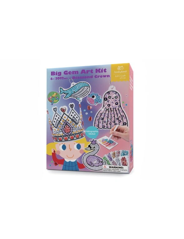 2092pc Tookyland Diamond Crown Big Gem Art/Craft Kit Kids Activity Fun Play 4+, hi-res image number null