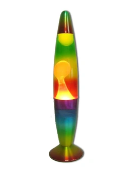 Rainbow Novelty Liquid Lava Lamp Wax Retro Night Light Up Home Decor Set 42cm