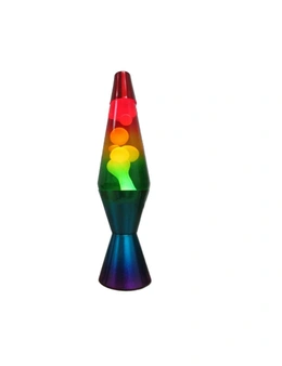 Rainbow Novelty Retro Liquid Lava Lamp Wax Retro Night Light Home Decor Set 37cm