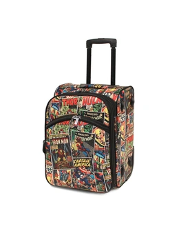 Marvel Comic Cover Pattern Pu 18" Cabin Trolley 2 Wheel Luggage Travel Suitcase