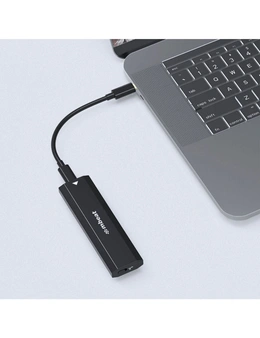 Mbeat Elite 10Gbps USB-C Male To M.2 SSD Female High Speed Enclosure Case Black