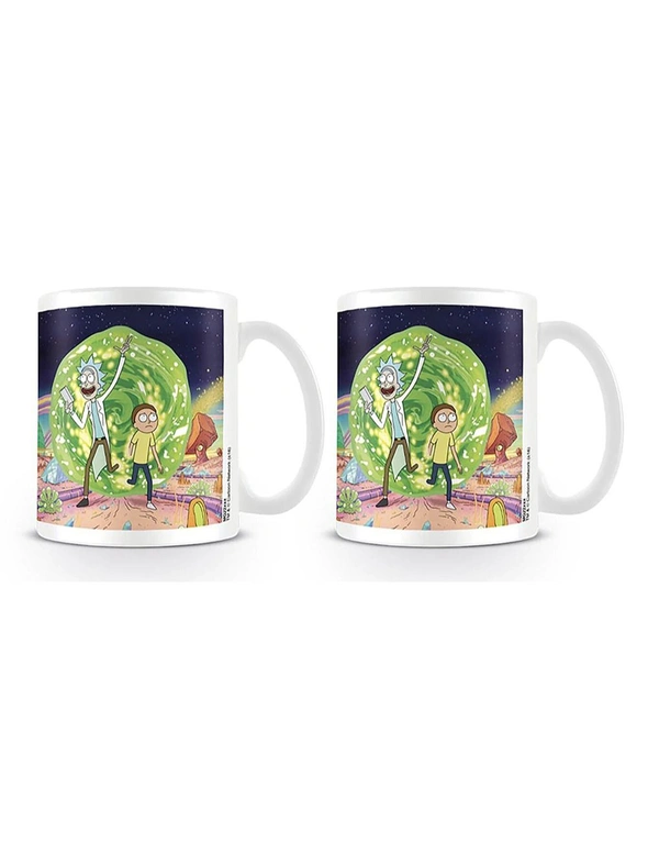 2x Adult Swim Rick and Morty Portal Themed Coffee Mug Drinking Cup 300ml, hi-res image number null
