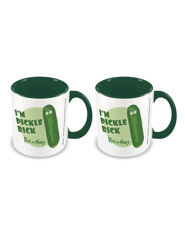 2x Adult Swim Rick and Morty Pickle Rick Themed Cofee Mug Drinking Cup 300ml, hi-res image number null