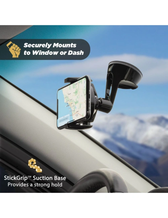 Scosche MagicGrip Qi Charge Wireless Auto-Sensing Mount Window/Dash For Phones, hi-res image number null