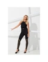 Yvonne Adele Women's Size M Luxe Art Deco Fitness/Workout Leggings Black/Gold, hi-res