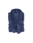 Bambury S/M 120cm Microplush Unisex/Mens/Womens Adult Soft Plush Bath Robe Denim, hi-res