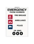 Emergency Phone Numbers 225x300mm Safety Sign Polypropylene Wall/Door Mountable, hi-res