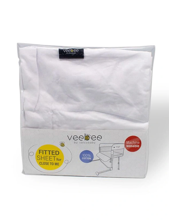 VeeBee 660 x 530mm Fitted Sheet For Close To Me Co-Sleeper, hi-res image number null