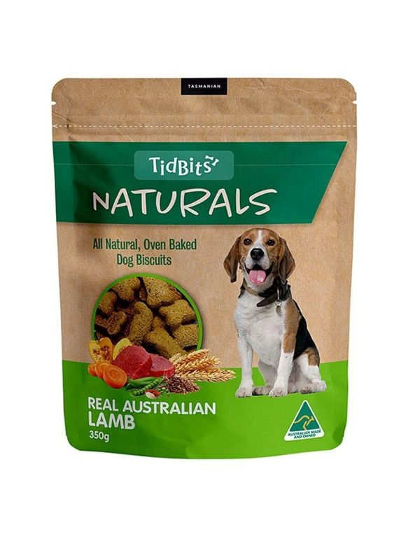 2PK Tidbits 350g Naturals Dog Biscuits Lamb, hi-res image number null