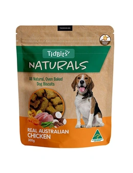 2x Tidbits 300g Naturals Dog Biscuits Chicken
