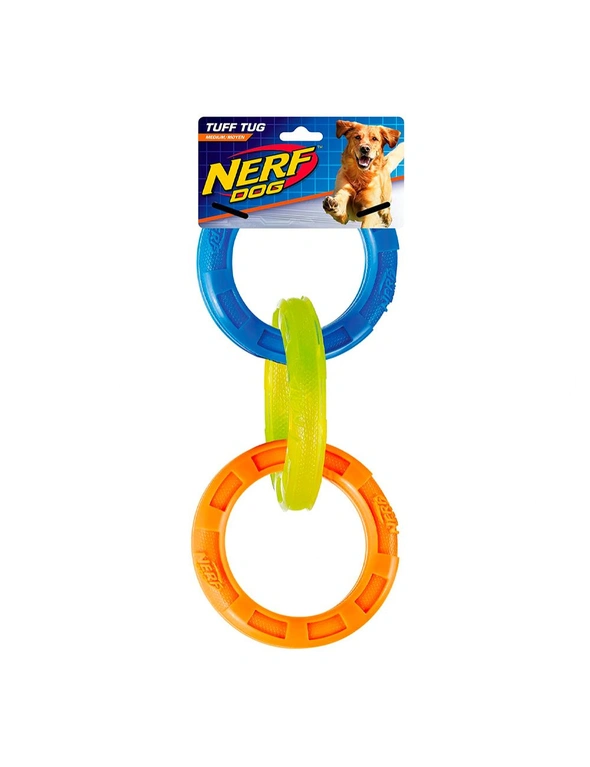 Nerf Tuff Tug 3 Ring Dog Toy, hi-res image number null