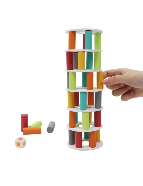 Kaper Kidz Wooden Pisa Tower Balancing Kids/Children Educational Fun Game 3+, hi-res image number null