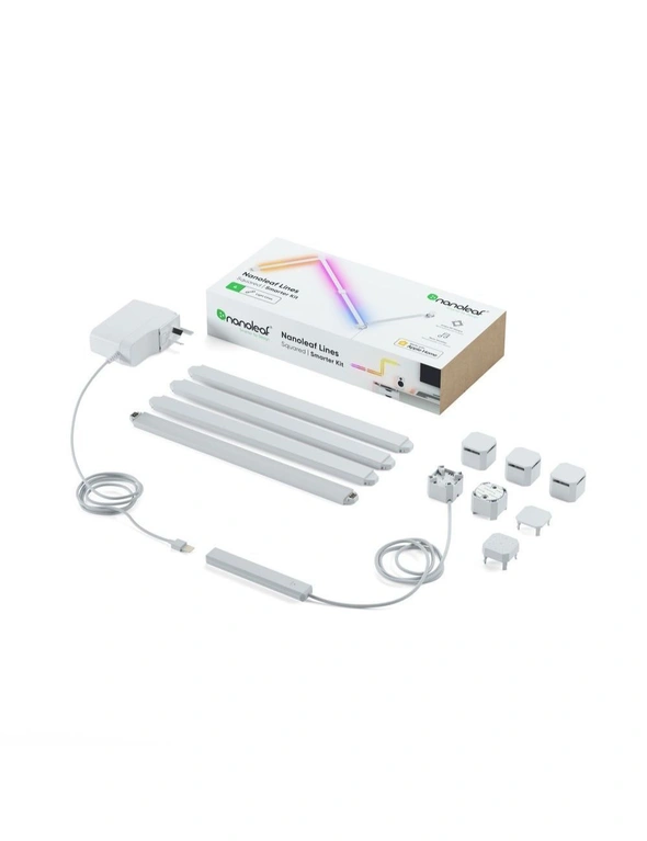 Nanoleaf 4 Lines LED Light Squared Starter Kit Wall Mounted Smart Home Lighting, hi-res image number null