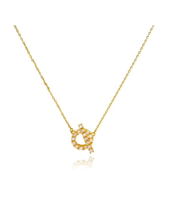 Culturesse Oaklyn 18K Gold Plating Austrian Zirconia Fashion Pendant Necklace, hi-res image number null