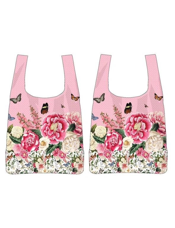 2PK Floral Garden 65x40cm Decorative Shoulder/Tote Bag Women's Handbag Pink, hi-res image number null