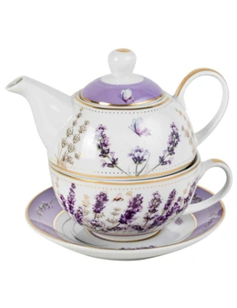 Lavender Dreams 350ml/450ml Decorative Porcelain Tea For One Set Teapot/Saucer
