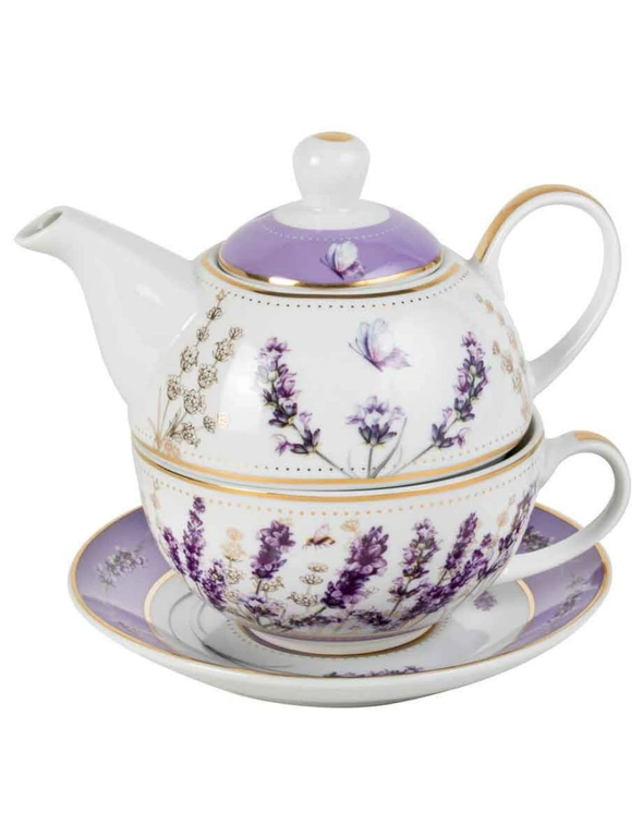 Lavender Dreams 350ml/450ml Decorative Porcelain Tea For One Set Teapot/Saucer, hi-res image number null