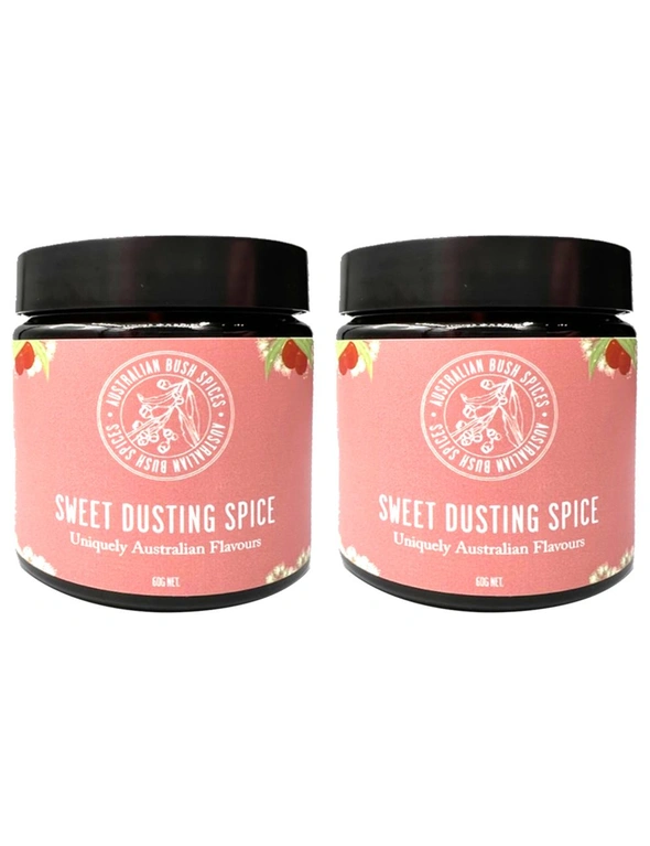 2x Australian Bush Spices Pink Sweet Dusting 60g Food Cooking/Seasoning/Tasting, hi-res image number null