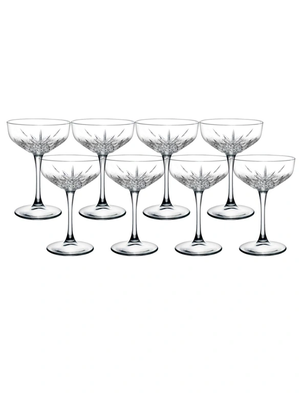 2x 4pc Pasabahce Timeless 255ml Coupe Drinking Glasses Cocktail Champagne Saucer, hi-res image number null