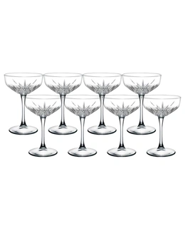 2x 4pc Pasabahce Timeless 255ml Coupe Drinking Glasses Cocktail Champagne Saucer