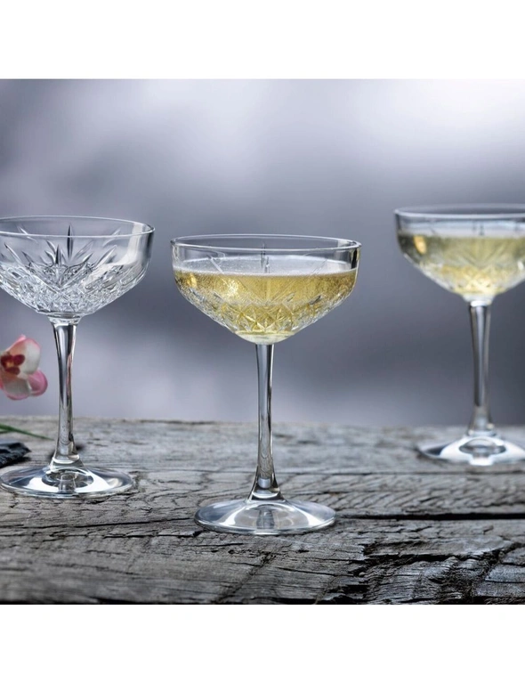 2x 4pc Pasabahce Timeless 255ml Coupe Drinking Glasses Cocktail Champagne Saucer, hi-res image number null