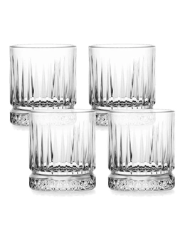 4pc Pasabahce Elysia DOF Whisky Glasses 355ml Drinking Tumblers Glassware Clear