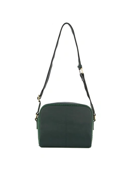 Pierre Cardin Women's Croc-Emboss Leather Cross-Body Bag w/Lined Interior Green