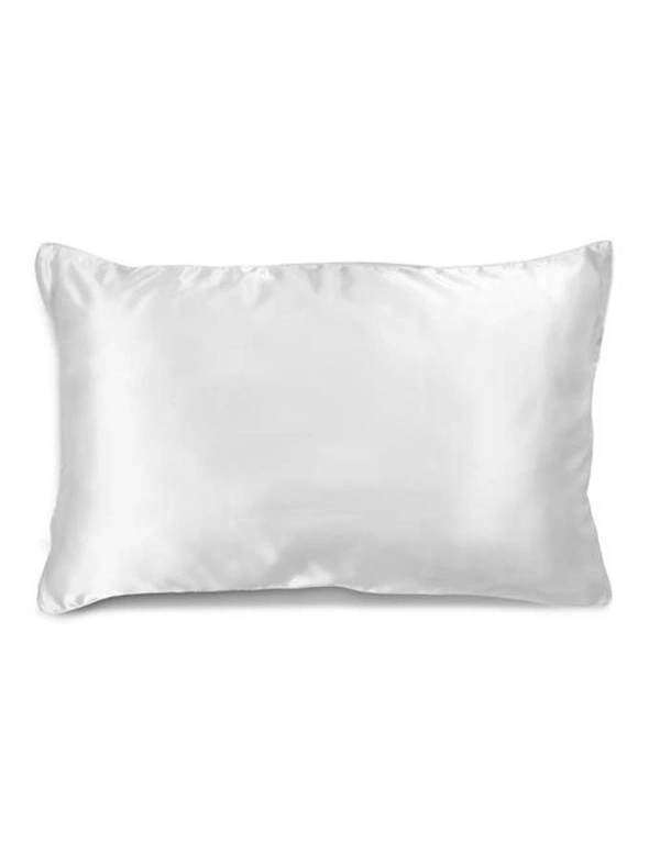 Ardor Solid White 51x76cm Mulberry Satin Silk Pillowcase Soft Cover Home Bedding, hi-res image number null