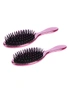 2x Living Today TPR Bristles Anti-Static Oval Paddle Brush Hair Grooming PNK, hi-res