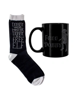 Harry Potter Wizarding World Free Dobby Novelty Mug & Socks Set Black/Grey