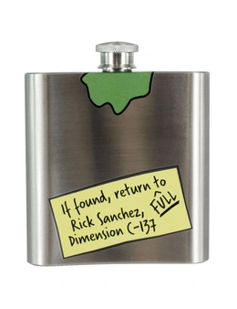 Rick And Morty Metal Decorative Novelty Teen/Adults Rick's Drinking Hip Flask