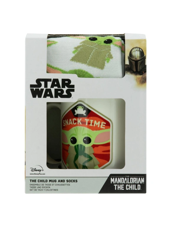 Star Wars The Mandalorian The Child Double Sided Mug & Socks Set White/Green, hi-res image number null