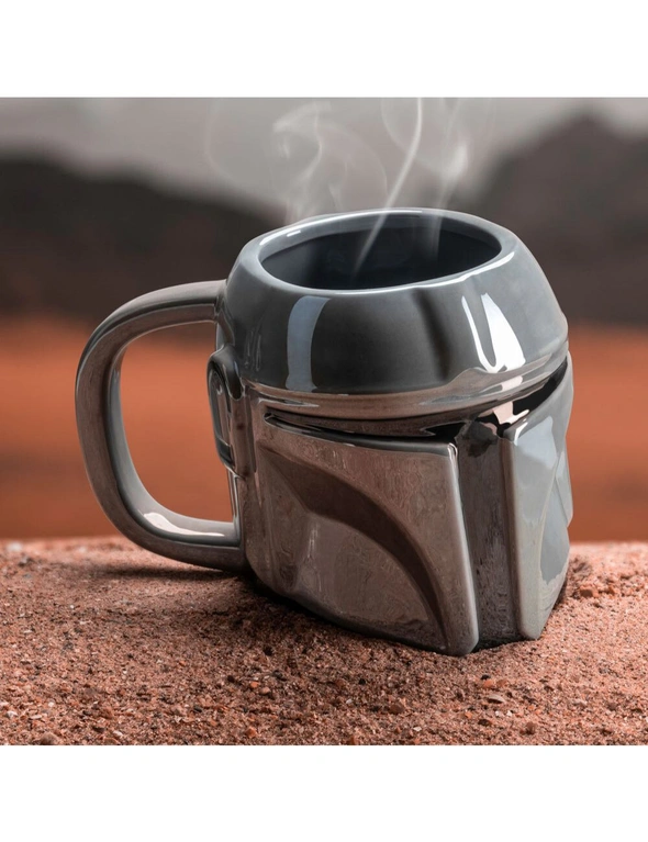 Star Wars The Mandalorian Helmet Shaped Ceramic Decorative Drinking/Coffee Mug, hi-res image number null