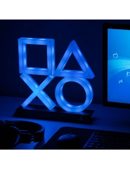 Sony Playstation PS5 Logo Bedroom Illuminating/Light Up Icon Light XL White/Blue