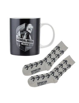Star Wars Mandalorian This Is The Way Decorative Mug/Sock Gift Set Black/Grey