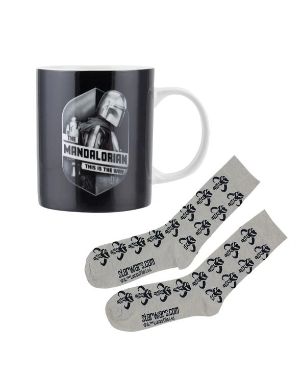 Star Wars Mandalorian This Is The Way Decorative Mug/Sock Gift Set Black/Grey, hi-res image number null