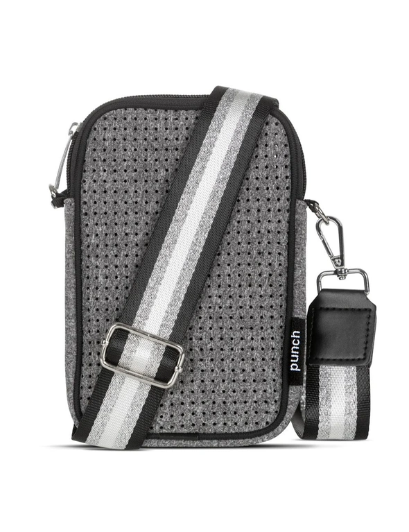 Punch Neoprene Mobile Travel Bag w/Shoulder Strap Women's Handbag Marl Grey, hi-res image number null