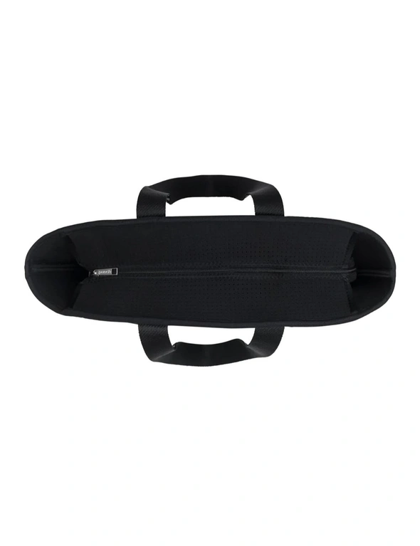 Punch Premium Neoprene Handbag/Tote/Travel Bag Explorer Zip-Up Black/White Spot, hi-res image number null