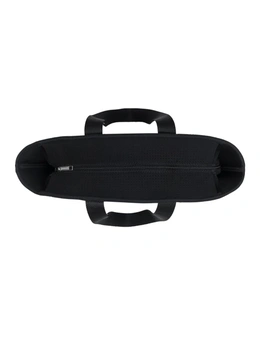Punch Premium Neoprene Handbag/Tote/Travel Bag Explorer Zip-Up Black/White Spot