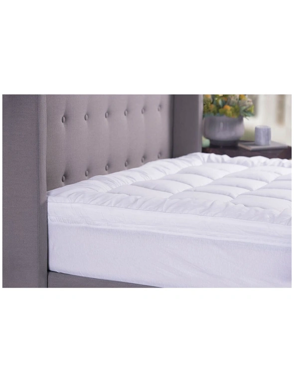 Sheraton Luxury Micro Fibre 2000Gsm King Bed Mattress Topper White, hi-res image number null