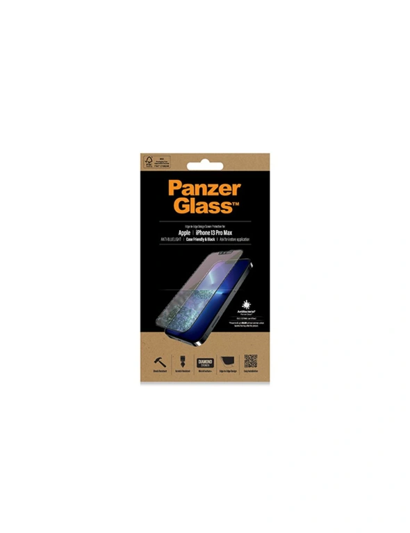 PanzerGlass Anti-Bluelight CF Screen Protector For Apple iPhone 13/13 Pro Black, hi-res image number null