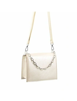 Milleni Elegant Cross Body Handbag/Clutch White