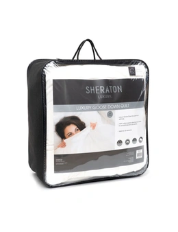 Sheraton Luxury King Bed Goose Down Fibre Quilt White 240 x 210cm