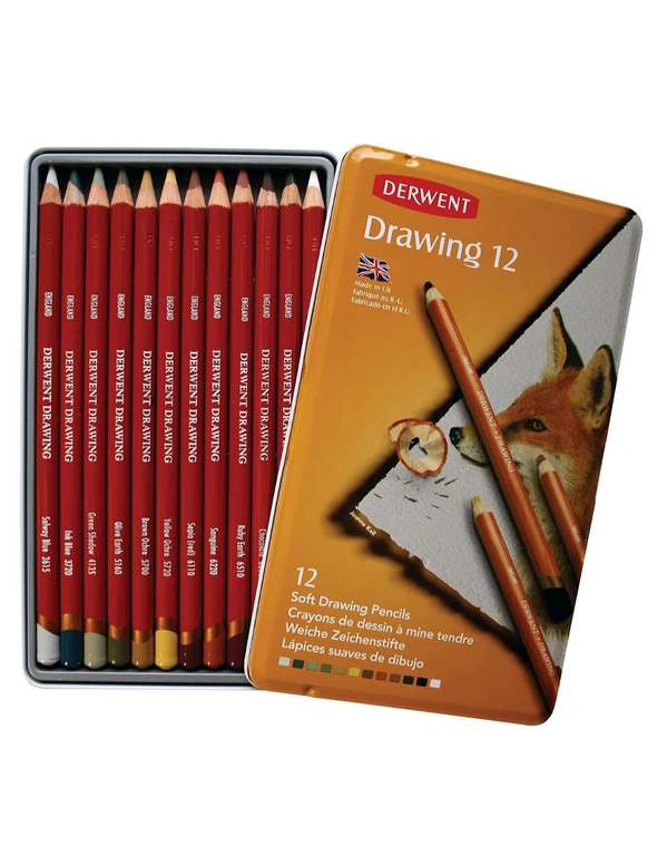 Derwent Academy Drawing Pencils Tin Set 12pc