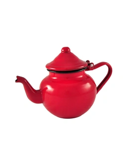 Urban Style Enamelware 700ml Teapot Drink Tea Container w/ Handle Large Red