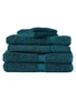 6pc Canningvale Royal Splendour Bathroom Towel Set Home Decor Azzurrite Teal, hi-res