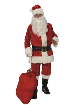 Rubies Santa Claus Suit Men's Velvet Christmas Holiday Costume Size Standard